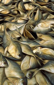 Fish drying in the sun van Richard Wareham