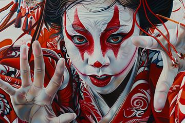 Japanse Kabuki theater speler van Egon Zitter