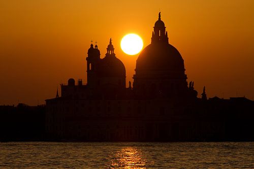 VENICE Santa Maria della Salute - zonsondergang in Venetië