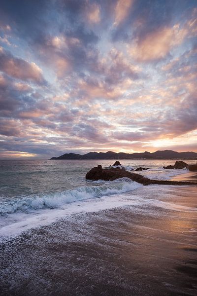 Sunset over the bay of Cannes by Yannick Lefevre