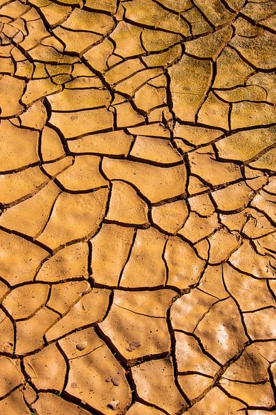 Rissiges Bett in einem trockenen Fluss in Spanien von Jan Fritz
