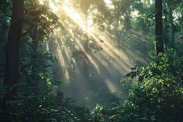 ochtendlicht in het bos van Egon Zitter