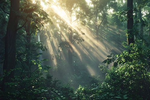 ochtendlicht in het bos