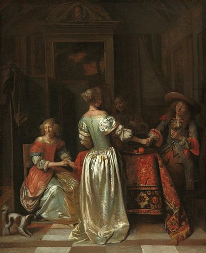 De begroeting, Pieter de Hooch