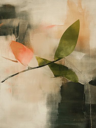 Botanical abstract, Japandi style by Japandi Art Studio