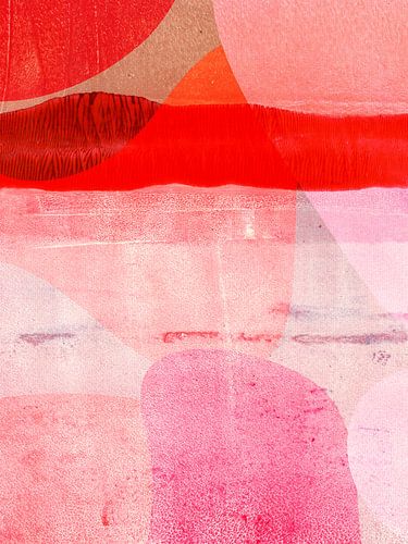 Abstract landschap in warme kleuren