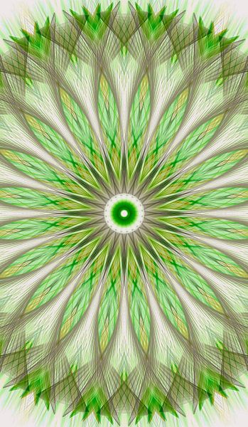 Mandala digital art 'Back to nature' by Ivonne Fuhren- van de Kerkhof