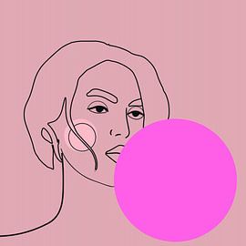 Bubble Gum Girl von Mad Dog Art