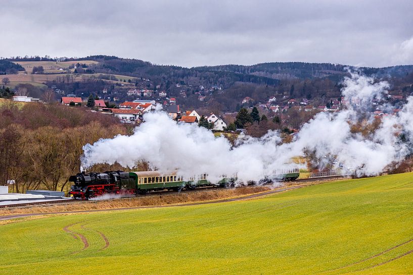 A toute vapeur avec le train spécial &quot;Rodelblitz&amp;quot ; près de Schmalkalden - Thuringe - Allemagne par Oliver Hlavaty