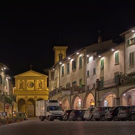 Piazza Giacomo Matteotti in de avond van Rini Braber