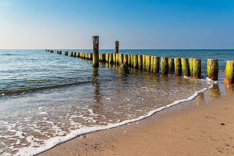 Buhnen an der Küste der Ostsee bei Graal Müritz von Rico Ködder