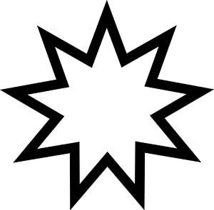 Der neunzackige Bahai-Stern