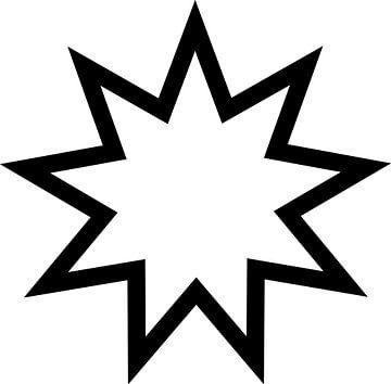 De negenpuntige Bahai ster van de-nue-pic