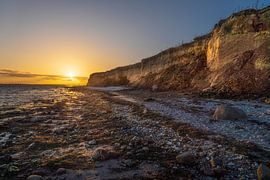 Gouden avondgloed bij de Wulfener Hals van Friedhelm Peters