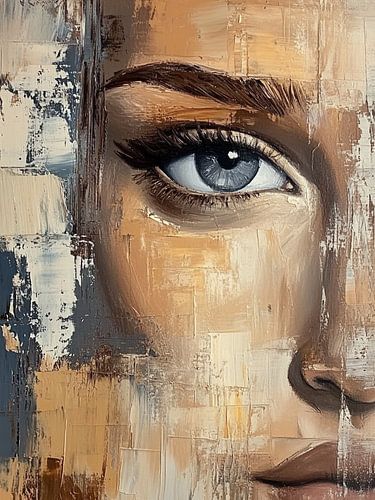 Portrait abstrait moderne