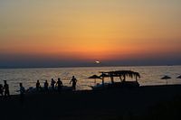 Sunset on the Mediterranean Sea in Turkey