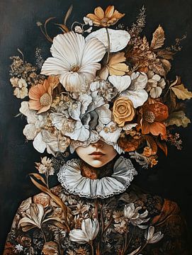 Vrouw in Bloemen