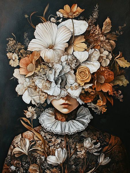 Frau in Blumen von ARTEO Gemälde