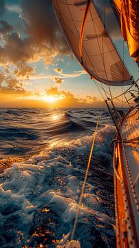 Sailing on the Fiery Waves by ByNoukk