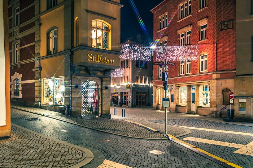 Benediktsplatz mit Blick auf die Krämerbrücke von Mixed media vector arts
