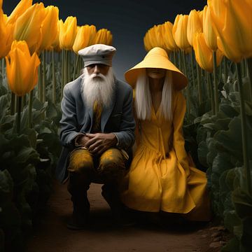 Surrealism in the tulip field by Ton Kuijpers