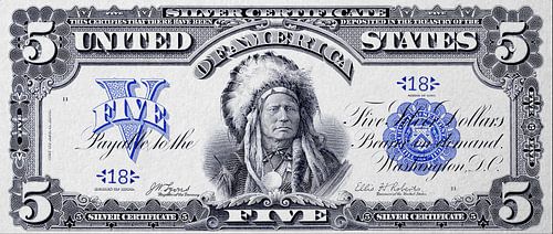 Five Silver Dollar Certificate by Rene Ladenius Digital Art