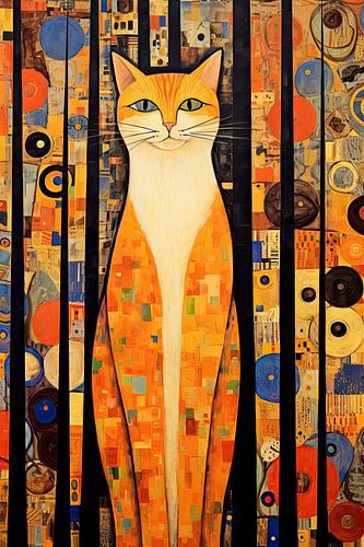 Abstract portret van een kat