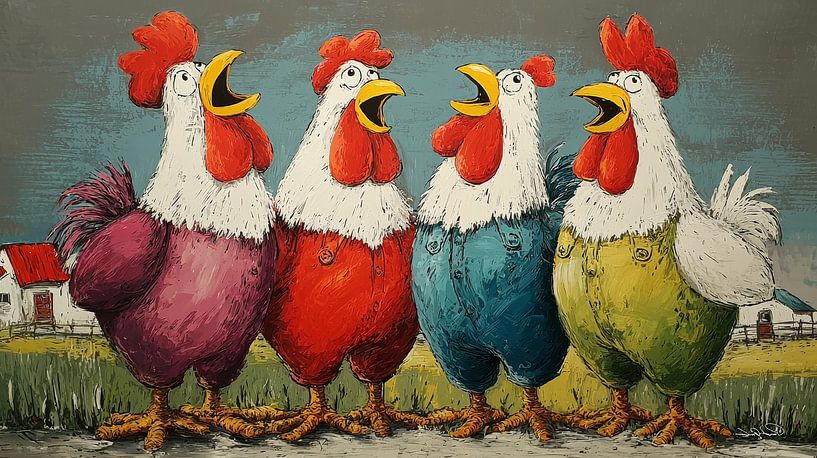 Sprechende / singende Hühner von Gelissen Artworks