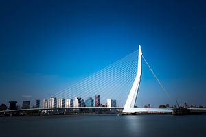Le pont Erasmus en bleu sur Prachtig Rotterdam