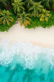 Tropisch paradijs aan zee van Poster Art Shop