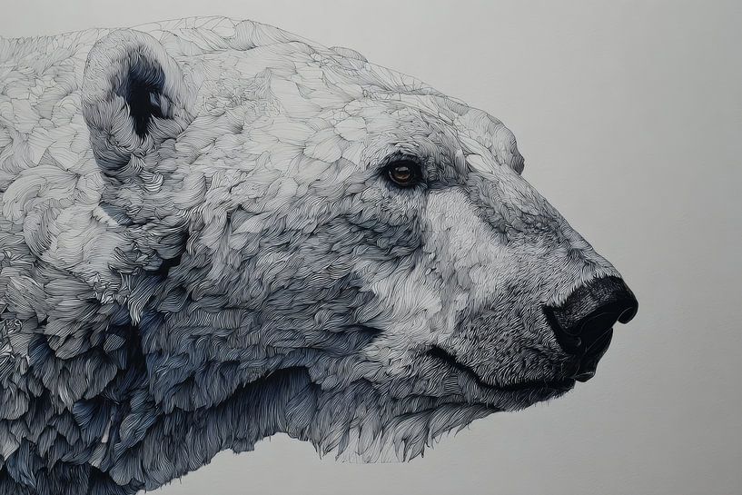 Polar bear in Lines of Cold and Power by Eva Lee