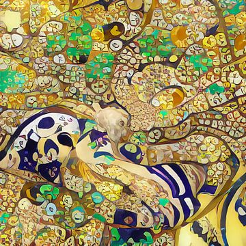 Arnhem in the style of Klimt by Maps Are Art