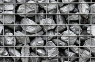 Zilveren stenen in ijzeren raster van Patrick Verhoef thumbnail