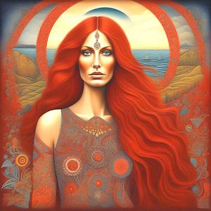 Vrouwe mystiek voor de zee van Quinta Mandala