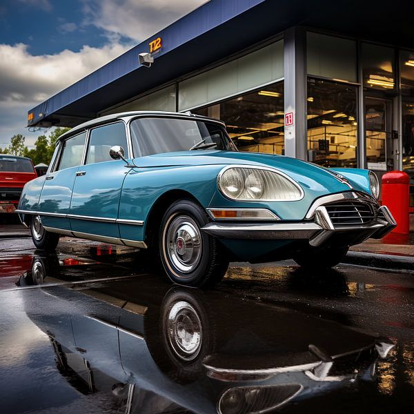 Oldtimer blau Citroen 01 von Ellen Reografie