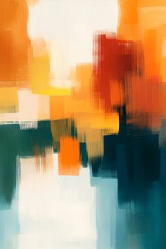 Kleurenspel abstract van Poster Art Shop
