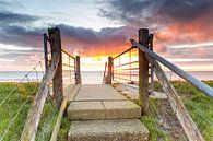 Zonsopgang boven de Waddenzee langs de Lancasterdijk op Texel van Evert Jan Luchies thumbnail