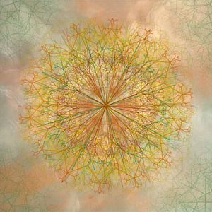 Mandala, Kreidelinien, Gelbtöne