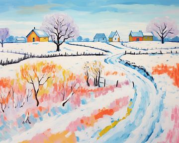 Winter in Kleur van Blikvanger Schilderijen