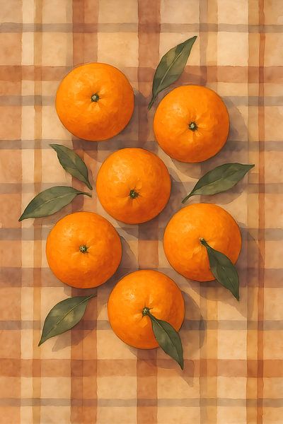 Oranges watercolour painting. by Johannes