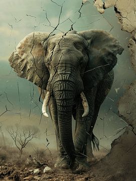 Grandeur fragmentée - L'éléphant et le monde brisé sur Eva Lee