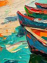 Abstract boats in vibrant colours by artefacti thumbnail