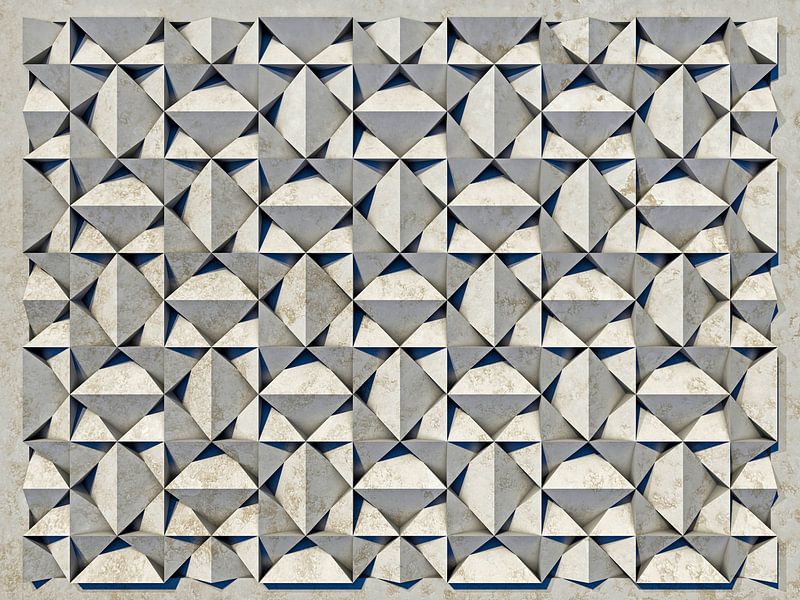 Relief B3 Weiße Kunststoff von Frans Blok - Fotos, Kunst und weitere Wanddekoration