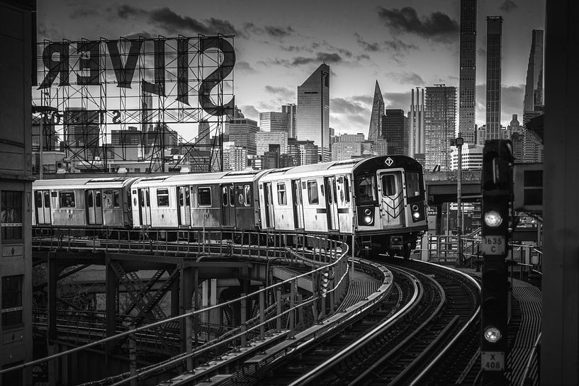 New Yorker Untergrund-Mochrom-Panorama von Joris Vanbillemont