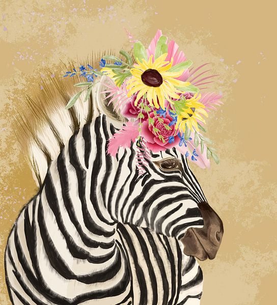 Zebra art for Kids van Moonheart Artworks