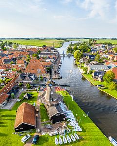 Luftaufnahme des friesischen Dorfes Woudsend von Bert Nijholt