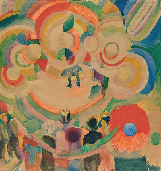 Manege der Schweine (1922) von Robert Delaunay von Peter Balan