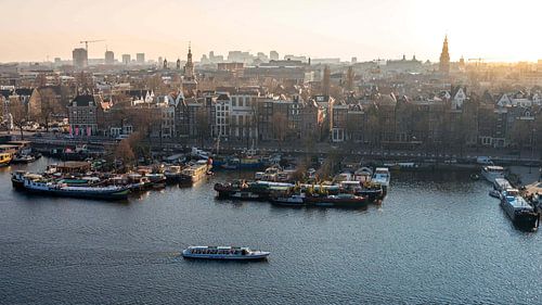 Amsterdam skyline - layered light over the city centre