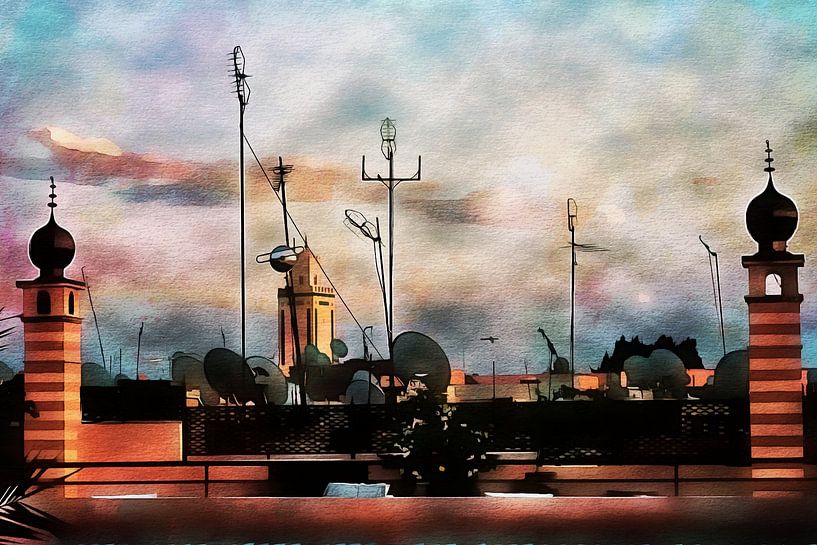 Rooftop View Marrakech 3 by Dorothy Berry-Lound