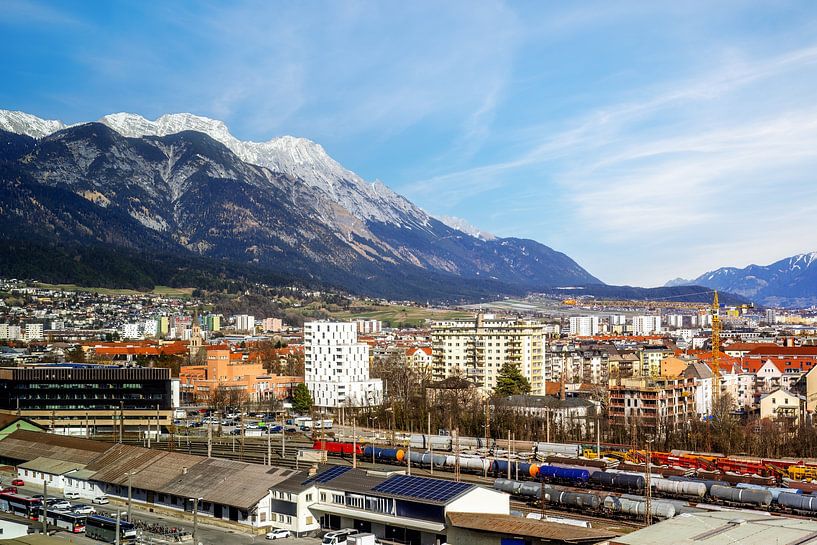 View over the city of Innsbruck by ManfredFotos